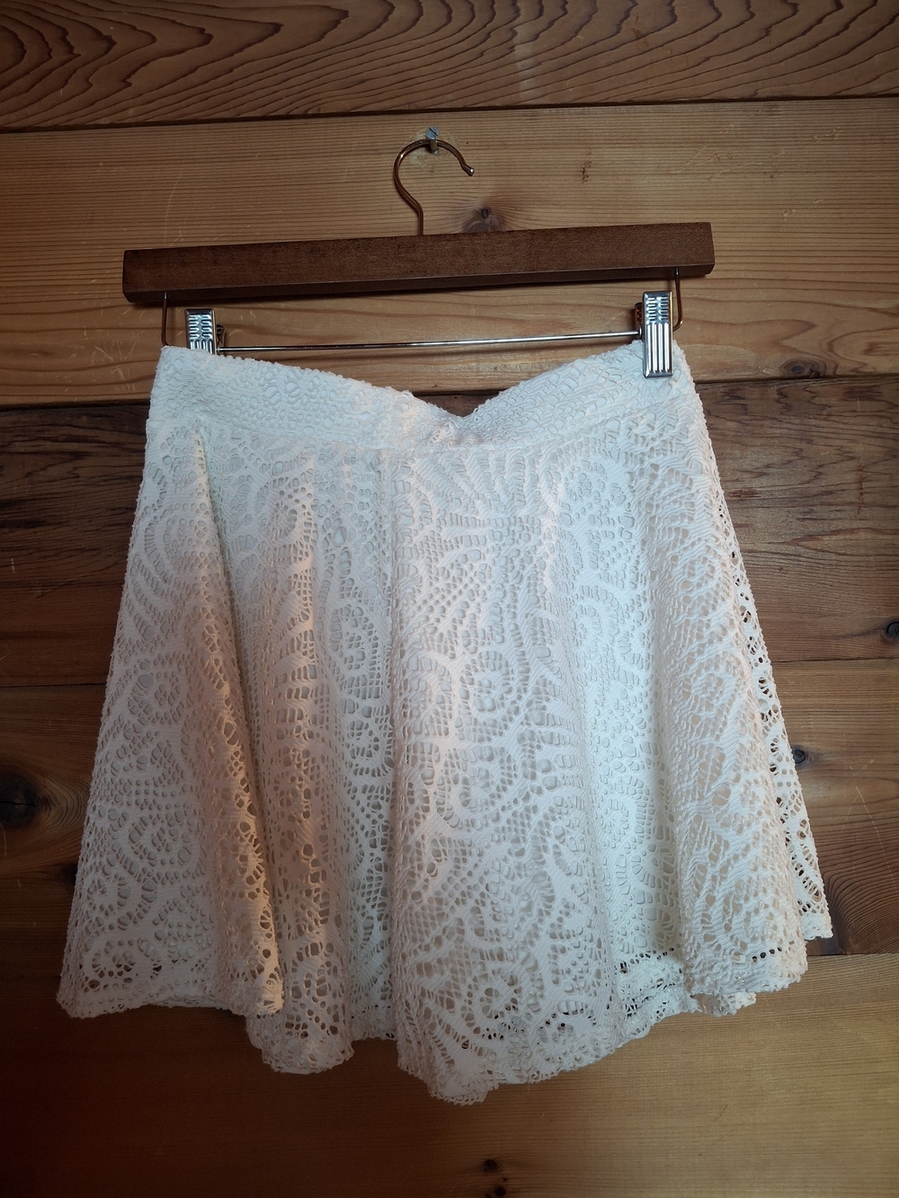 Aeropostale White Lace Mini Skirt